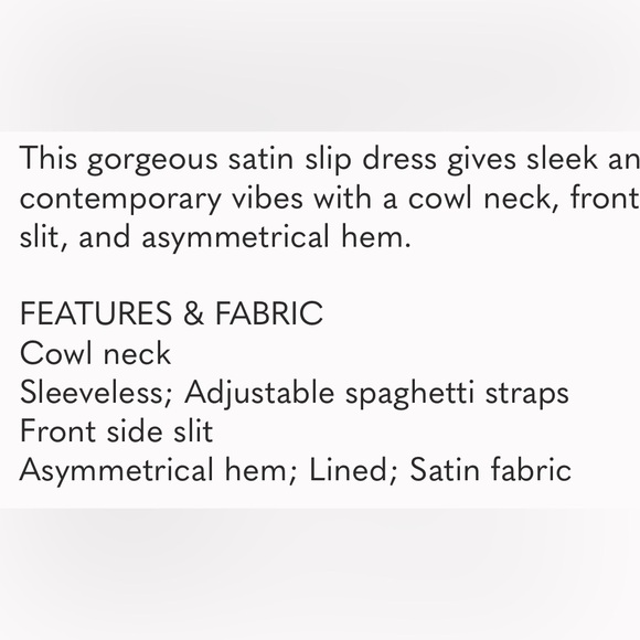 Express Satin Cowl Neck Asymmetrical Hem Midi/maxi Slip Dress - Picture 5 of 5